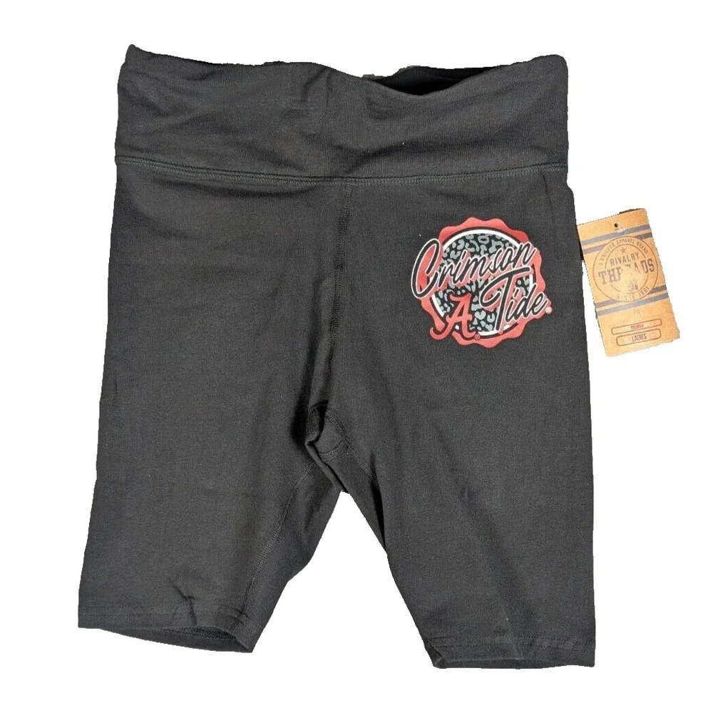 NCAA Women's Alabama Rolling Tide Black Bicycle Bike Shorts -‎ M